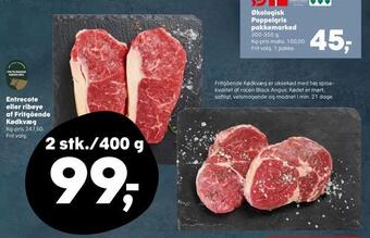 Entrecote eller ribeye af fritgående kødkvæg