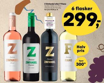 SuperBrugsen Z zinfandel eller f fiano tilbud