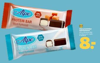 Netto Alpe proteinbar med hytteost tilbud