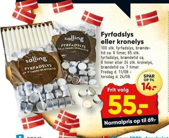 Bilka Fyrfadslys eller kronelys tilbud