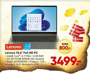 Bilka Lenovo 15,6 full hd pc tilbud