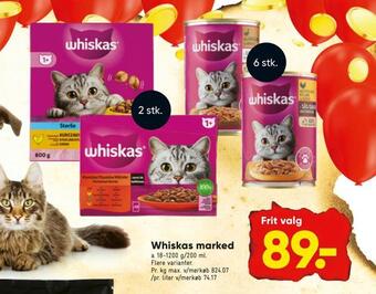 Bilka Whiskas marked tilbud