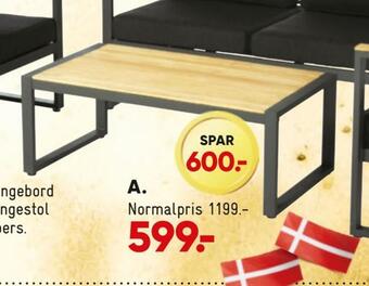 Bilka Tavira loungebord tilbud