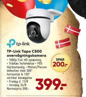 Bilka Tp-link tapo c500 overvågningskamera tilbud