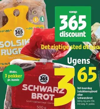 Coop 365 356 hverdag solsikkerugbrød eller schwarzbrot tilbud