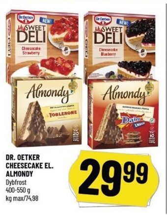 Løvbjerg DR. OETKER CHEESECAKE EL. ALMONDY tilbud