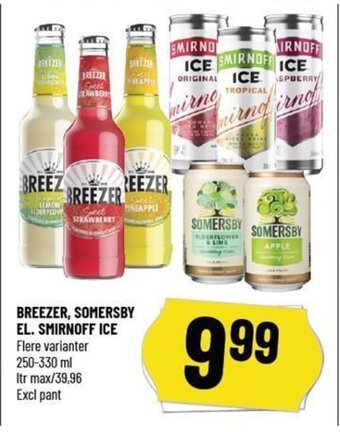 Løvbjerg BREEZER, SOMERSBY EL. SMIRNOFF ICE tilbud