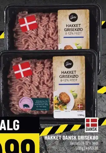 Løvbjerg HAKKET GRISEKØD Gestus 8-12% FEDT tilbud