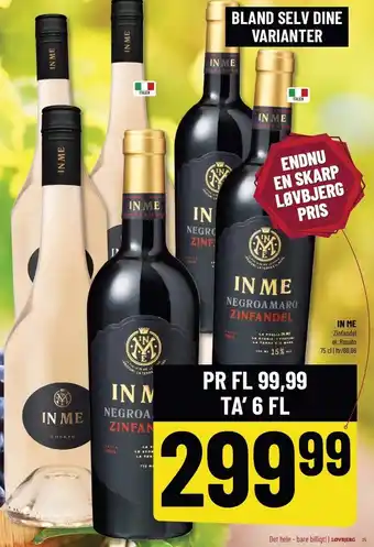 Løvbjerg IN ME Zinfandel el. Rosato 75 cl tilbud