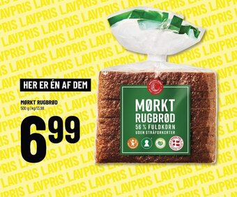 Løvbjerg MØRKT RUGBRØD 500 g tilbud