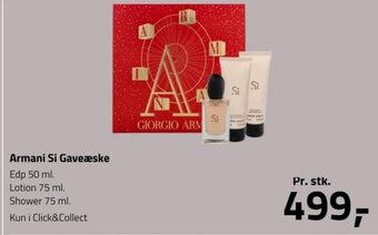 Fleggaard Armani Si Gaveæske Edp 50 ml. Lotion 75 ml. Shower 75 ml. tilbud
