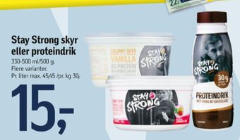 Føtex Stay strong skyr vanilje tilbud