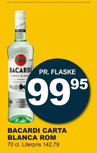 Let-Køb Bacardi carta blanca rom tilbud