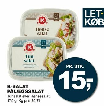 Let-Køb K-salat pålægssalat tilbud