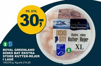 Let-Køb Royal greenland disko bay ekstra store kutter-rejer i lage tilbud