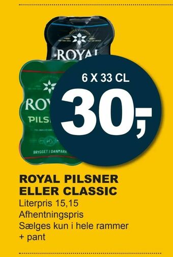 Let-Køb Royal pilsner eller classic tilbud
