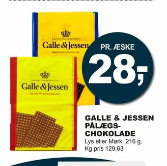 Let-Køb Galle & jessen pålægschokolade tilbud
