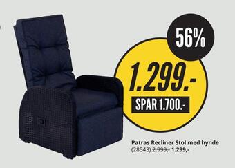 Patras recliner stol med hynde
