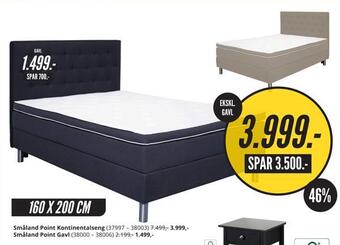 Småland point kontinentalseng