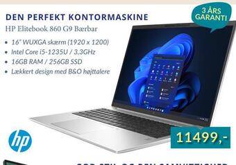 CBC Hp elitebook 860 g9 bærbar tilbud