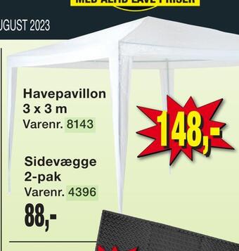 Harald Nyborg Havepavillon 3 x 3 m tilbud