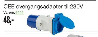 Harald Nyborg Cee overgangs adapter til 230v tilbud