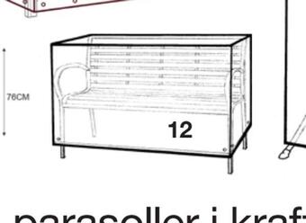 Harald Nyborg Luksus overtræk til havemøbler og parasoller i kraftig sort nylon tilbud