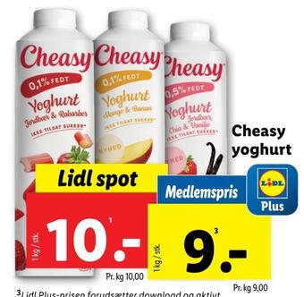 Lidl Cheasy yoghurt tilbud