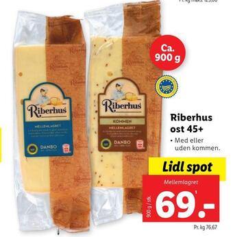 Lidl Riberhus ost 45+ tilbud