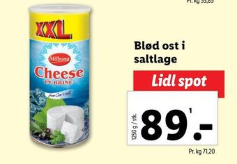 Blød ost i saltlage