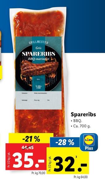 Lidl Spareribs tilbud