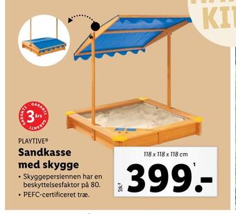Sandkasse med skygge