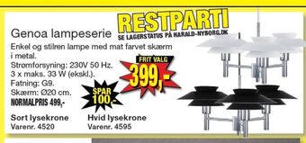 Harald Nyborg Bright design lysekrone tilbud
