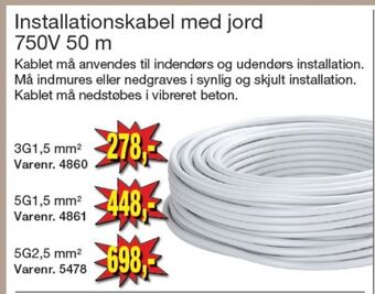 Harald Nyborg Ukendt installationskabel tilbud