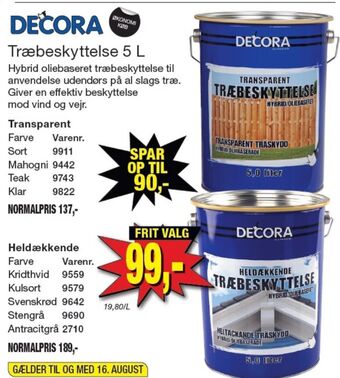 Harald Nyborg Decora træbeskyttelse tilbud