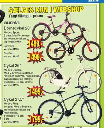 Harald Nyborg Aurelia cykel tilbud