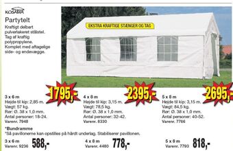 Harald Nyborg Kosama partytelt tilbud