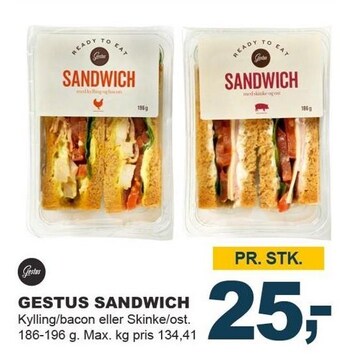 Let-Køb Gestus sandwich tilbud
