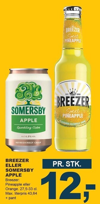 Let-Køb Breezer eller somersby apple tilbud