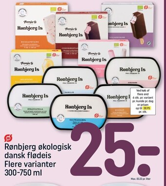 REMA 1000 Rønbjerg økologisk dansk flødeis tilbud