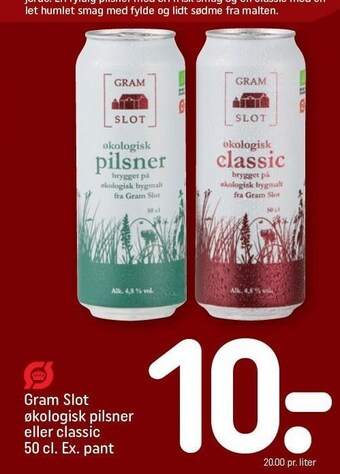REMA 1000 Gram slot økologisk pilsner eller classic tilbud