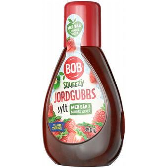 Bob | jordbærmarmelade squeezy | kolonial > marmelade & sylt