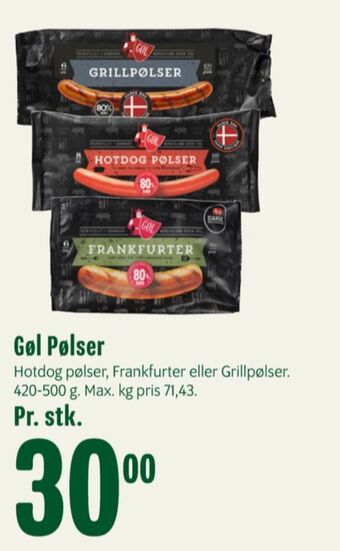 Min Købmand Gøl hotdogpølser tilbud