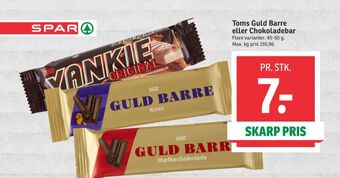 SPAR Yankie chokoladebar tilbud
