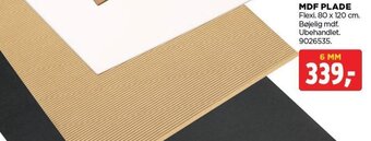 jem & fix MDF PLADE Flexi. 80 x 120 cm. tilbud