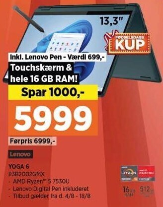 Power Lenovo yoga 6 tilbud