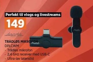 Power Dacota trådløs mikrofon tilbud