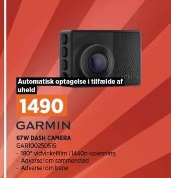 Power Garmin 67w dash camera tilbud