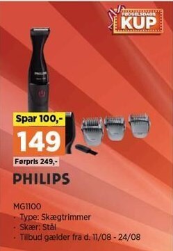 Power Philips mg1100 tilbud