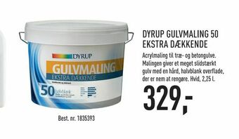 Johannes Fog Dyrup gulvmaling 50 ekstra dækkende tilbud